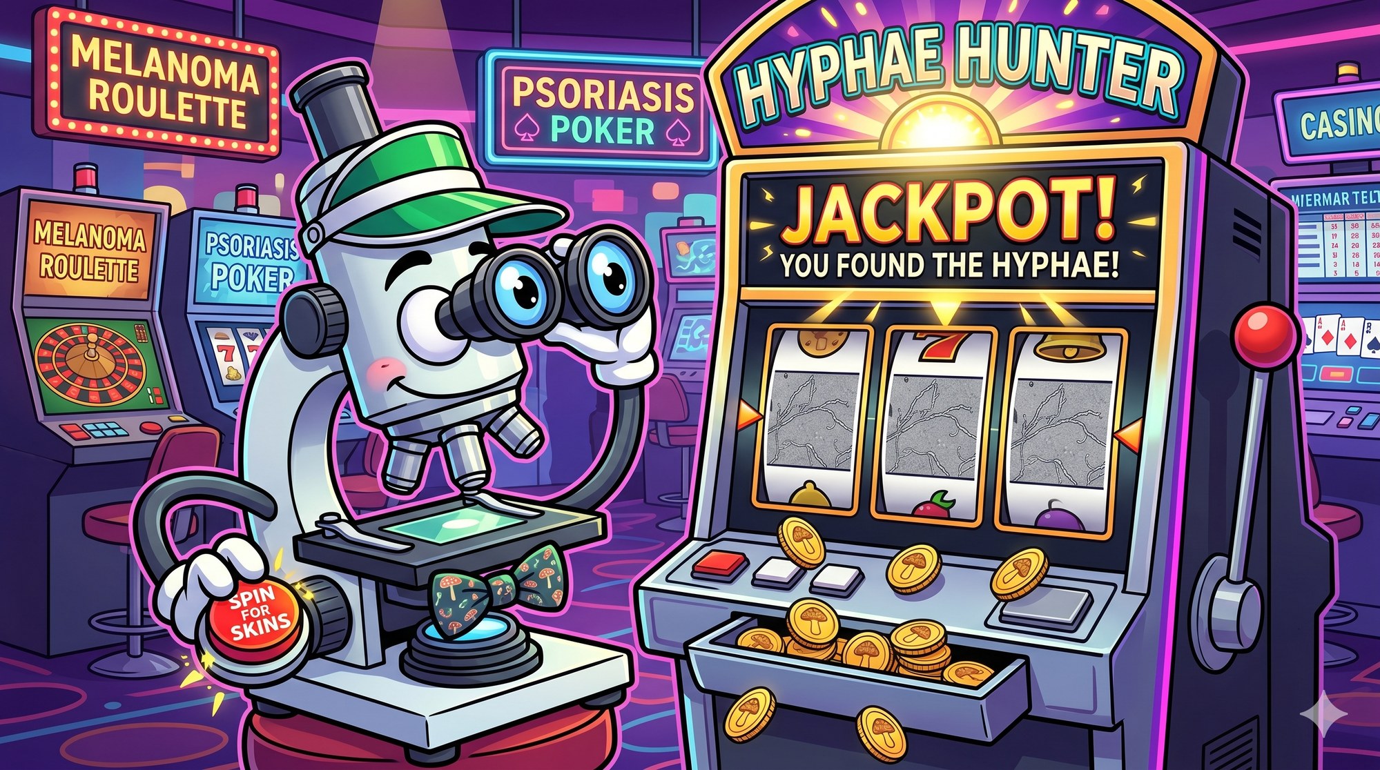 Hyphae Hunter — casino-style microscopy game
